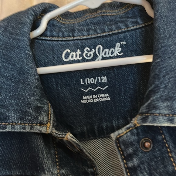 Cat & Jack Girls size 10/12 Denim Blue Vest - Picture 2 of 3